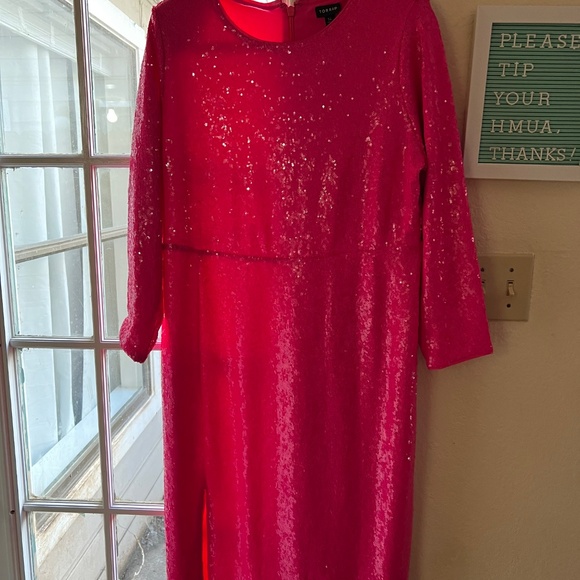 Torrid Pink Sequined Dress Size 14 NWT - Picture 3 of 4